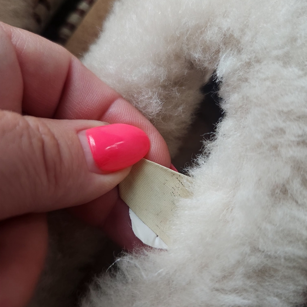 Ugg Cozy Suede Shearling Lined Slip On - Tan & Cream - Picture 6 of 6